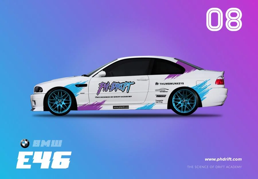 PH Drift BMW E46 livery design and website